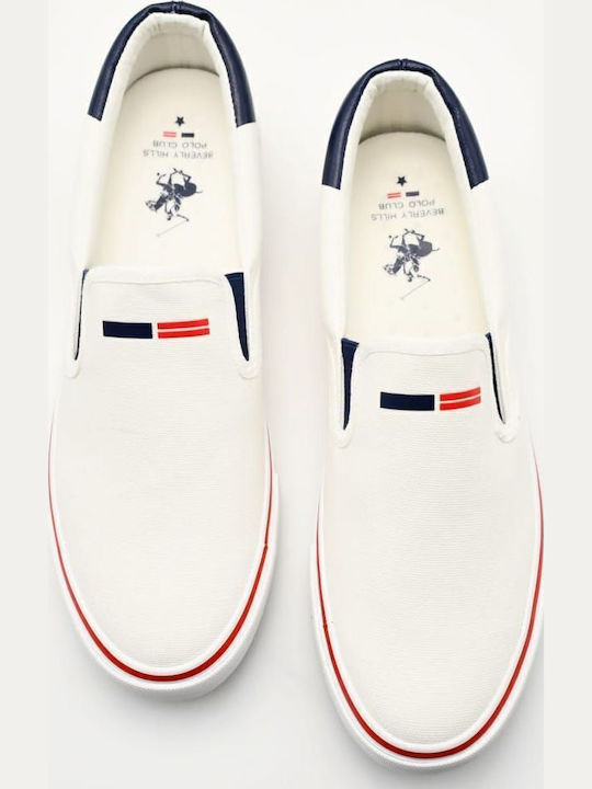 Πάνινα Ανδρικά Slip-On Λευκά