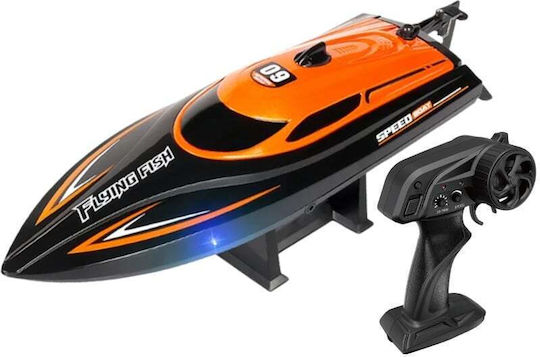 Iuni Hj812 Remote Control Boat Rc Racing Speed Boat Drift Speed 25 Km H 2.4ghz Orange