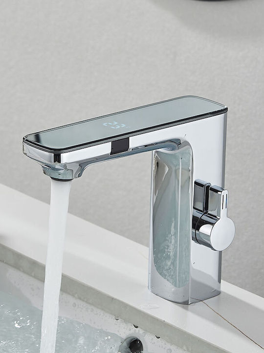 Mixing Sink Faucet with Photocell Sensor Silver D86Z9YYBM