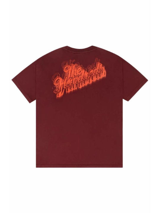 The Hundreds T-shirt Bărbătesc cu Mânecă Scurtă Burgundia