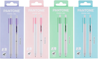 Pantone Pen Gel with Black Ink Green Body 2pcs