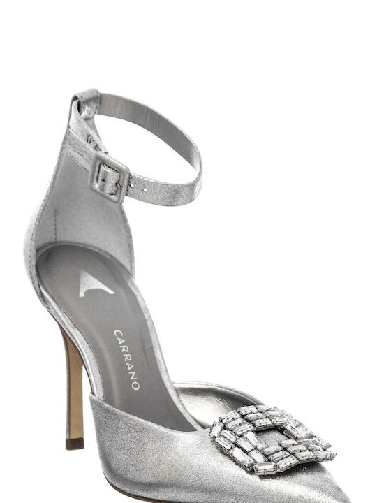 Carrano Leather Silver Heels