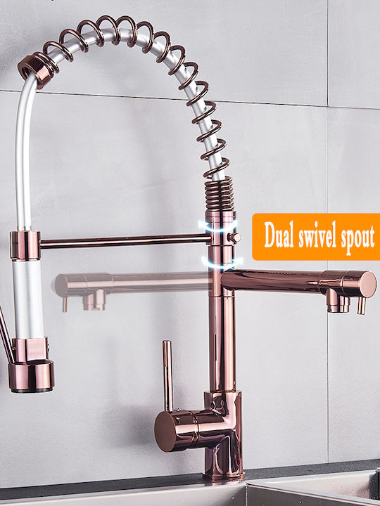 Küchenarmatur Zähler Rose Gold