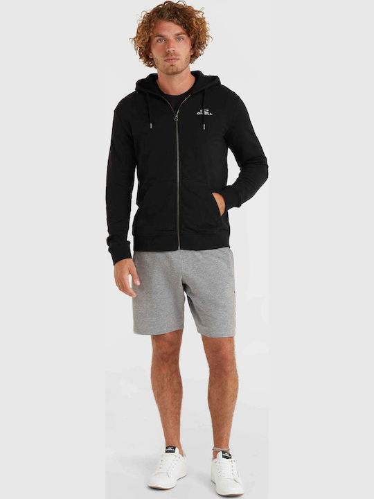 Men's Cardigan with Hood Black