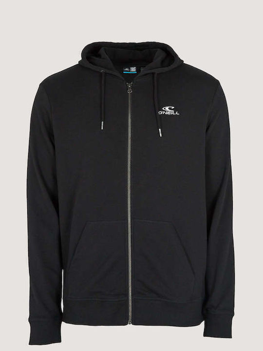 Men's Cardigan with Hood Black