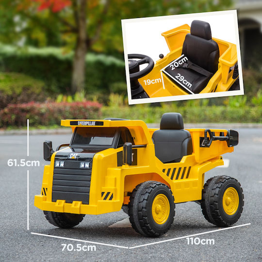 Παιδικό Τρακτέρ Caterpillar Ηλεκτροκίνητο 12 Volt Κίτρινο για 3+ Ετών