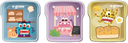 U-Grow Plastic Kids' Lunch Set 300lt Multicolour