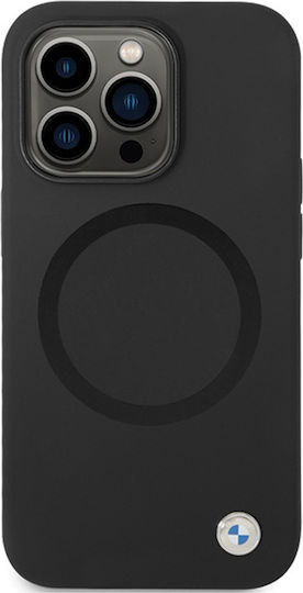 BMW Umschlag Rückseite Silikon Schwarz (Apple iPhone 14 Pro)