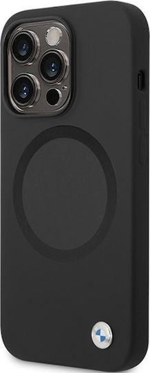 BMW Umschlag Rückseite Silikon Schwarz (Apple iPhone 14 Pro)
