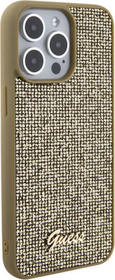 Guess Plastic Back Cover Gold (iPhone 15 Pro Max)