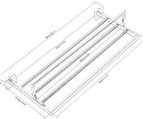 Single Wall-Mounted Bathroom Shelf Unit ​40x40cm Gold