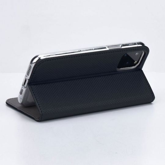 Smart Magnet Back Cover Δερμάτινο / Σιλικόνης Μαύρο (Galaxy A41)