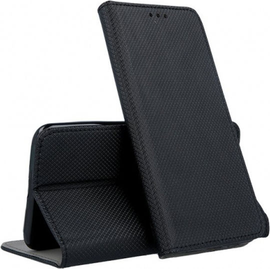 Smart Magnet Back Cover Δερμάτινο / Σιλικόνης Μαύρο (Galaxy A41)