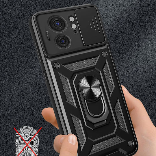 Techsuit Shield Back Cover Plastic / Silicon Negru (Motorola Edge 40)
