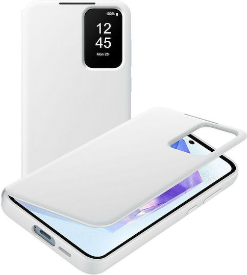 Samsung S View Wallet Cover Synthetic Leather / Plastic White (Galaxy A55)
