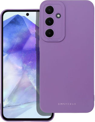 Roar Luna Umschlag Rückseite Silikon Lila (Galaxy A55)