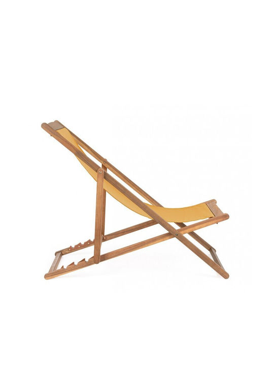 Σεζλόνγκ Noemi Ξύλινη Mustard 0806008 60x106x88cm