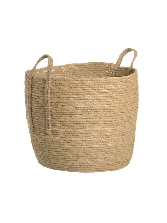 Set of Decorative Baskets Straw 38x38x33cm 3pcs BigBuy