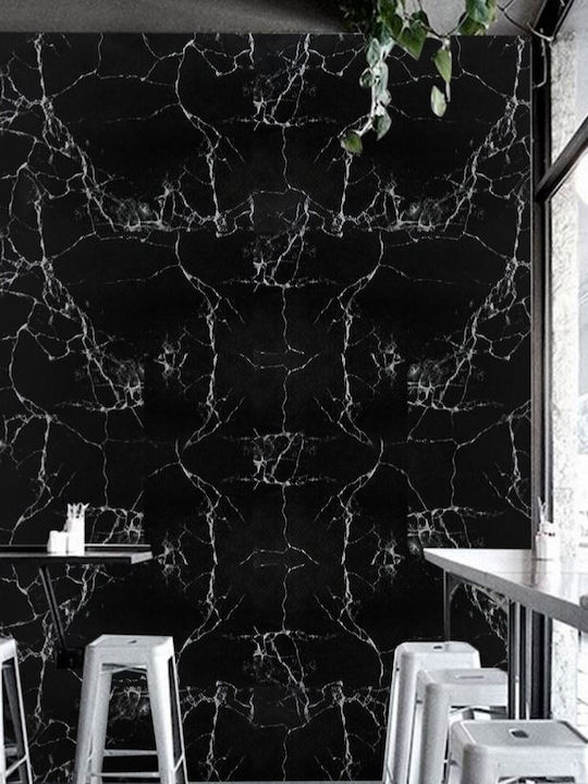 Self-adhesive Wall Mural Black 200x45cm