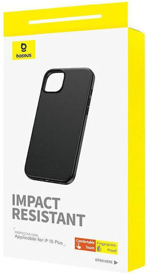 Baseus Fauxther Series Back Cover Σιλικόνης Μαύρο (iPhone 15 Plus)