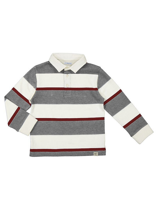 Mayoral Kids Polo Long Sleeve Gray