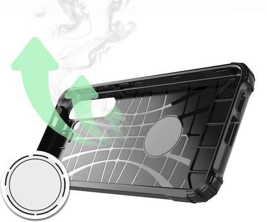 Hurtel Back Cover Σιλικόνης / Πλαστικό Σετ με Τζαμάκι Μαύρο (Samsung S24)