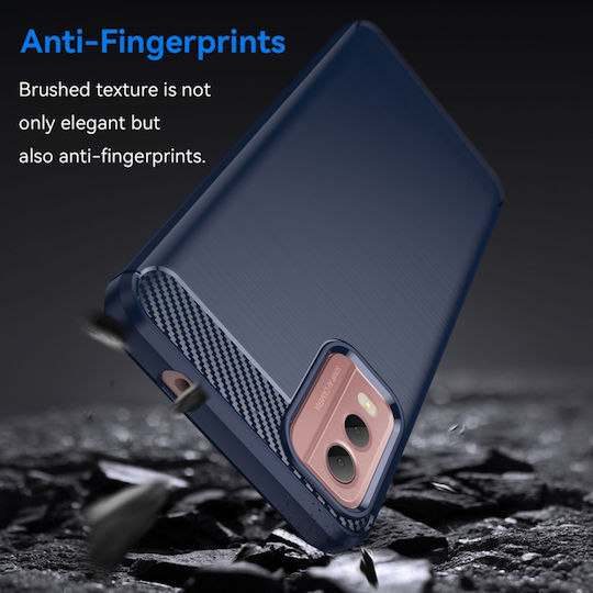 Techsuit Carbon Back Cover Silicone Blue (Nokia C32)