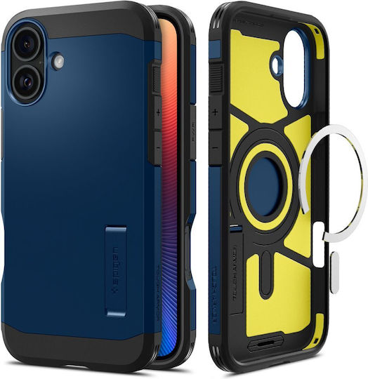 Spigen Tough Armor AI MagFit Umschlag Rückseite Kunststoff 2mm Marineblau (iPhone 16)