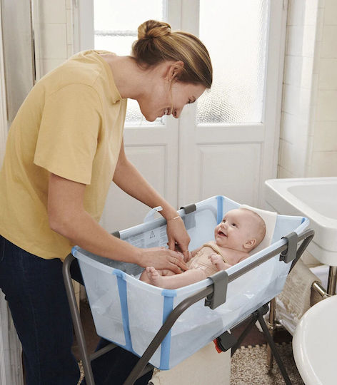 Stokke Foldable Baby Bath Flexi Bath with Thermometer Blue