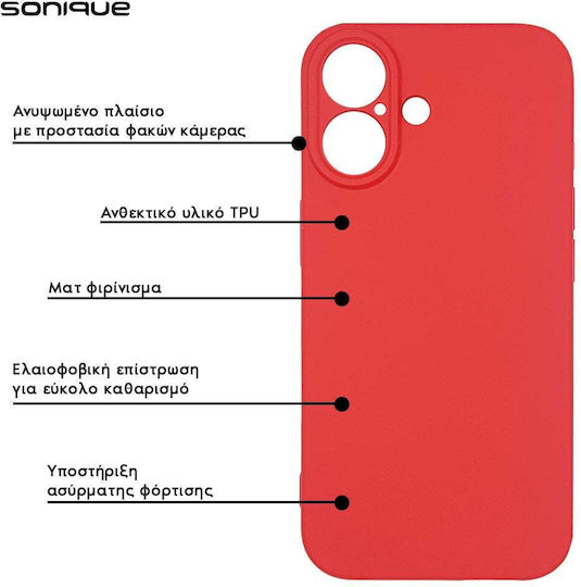 Θήκη Σιλικόνης My Colors Sonique Apple Iphone 16 Pro Κόκκινο