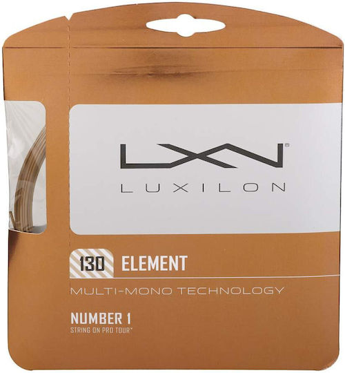 Luxilon Element Χορδή Τένις Χρυσή 12.2m, Φ1.30mm