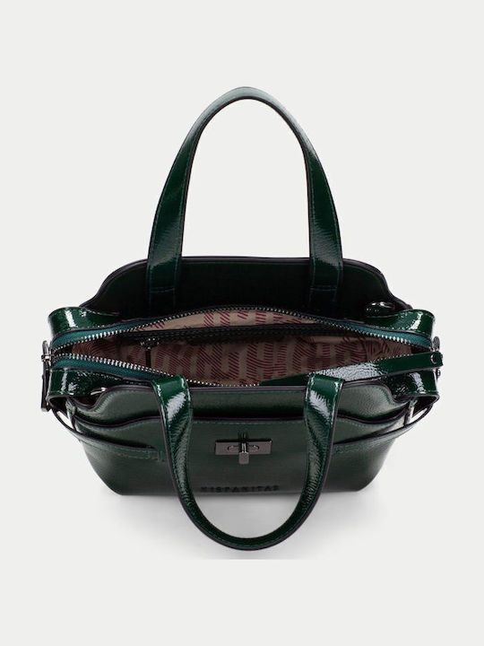 Leder Damentasche Schultertasche Grün