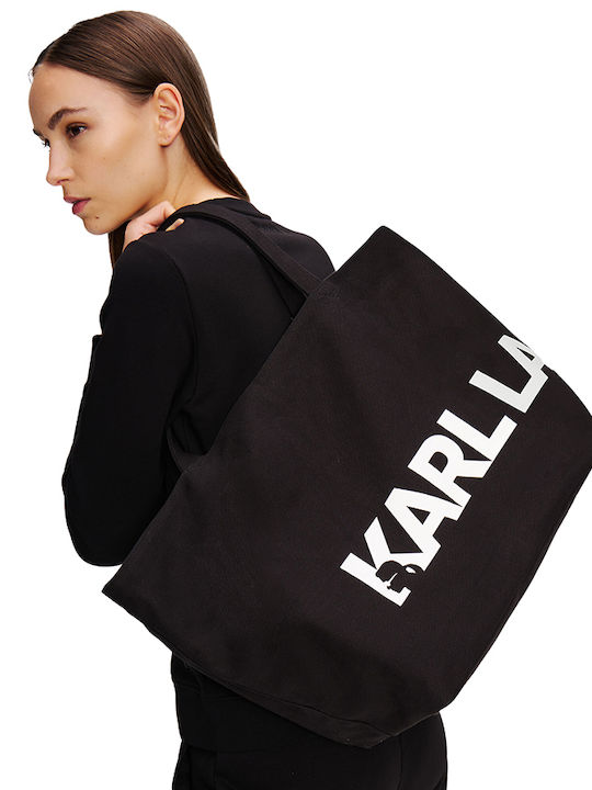 Karl Lagerfeld Damen Tasche Shopper Schulter Schwarz