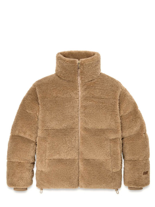 Emmalyn Uggfluff Puffer Jacket Women's Short Puffer Jacket for Winter Brown