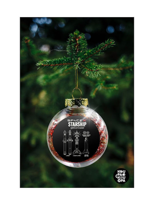 Koupakoupa Space X Weihnachtshänger Kugel Ornament Plastik Durchsichtig 8cm