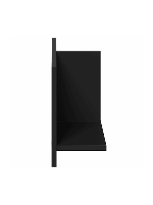 Wall Shelf Black 70x16.5x30cm