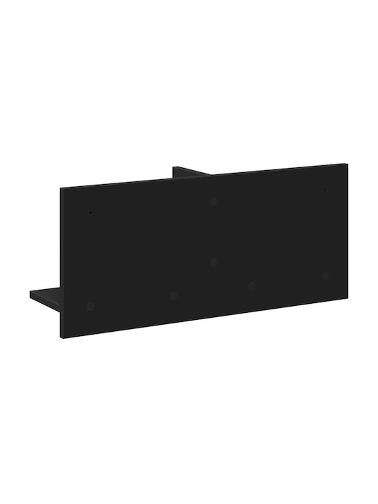 Wall Shelf Black 70x16.5x30cm