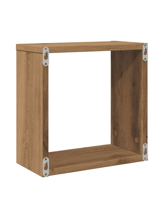 Ράφια Τοίχου Αρτισιανή Δρυς (2τμχ) 30x15x30εκ.