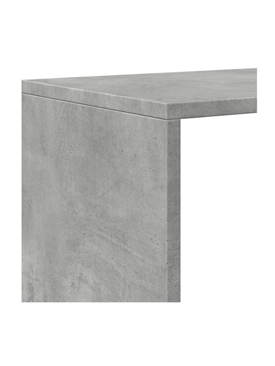 Βιβλιοθήκη Γκρι σκυροδέματος 131.5x29x131.5εκ.