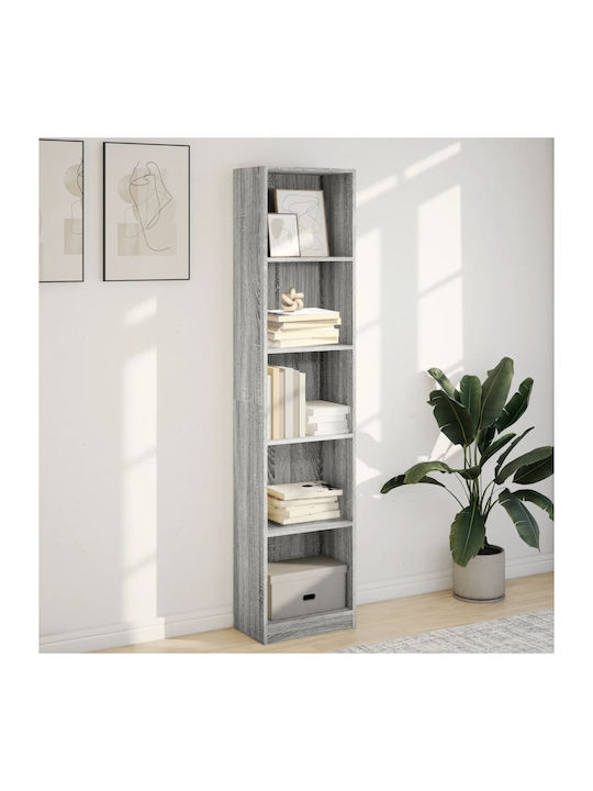 Bookcase Grey Sonoma 40x24x176cm