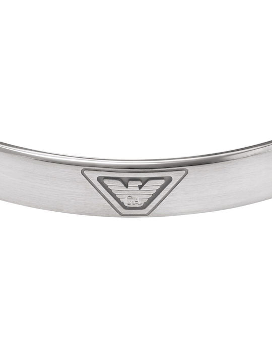 Emporio Armani Herren Armband Handschellen Eagle Logo aus Stahl