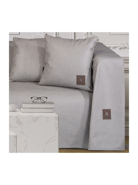 Greenwich Polo Club Three-Seater Sofa Throw 3926 180x300cm Grey Light