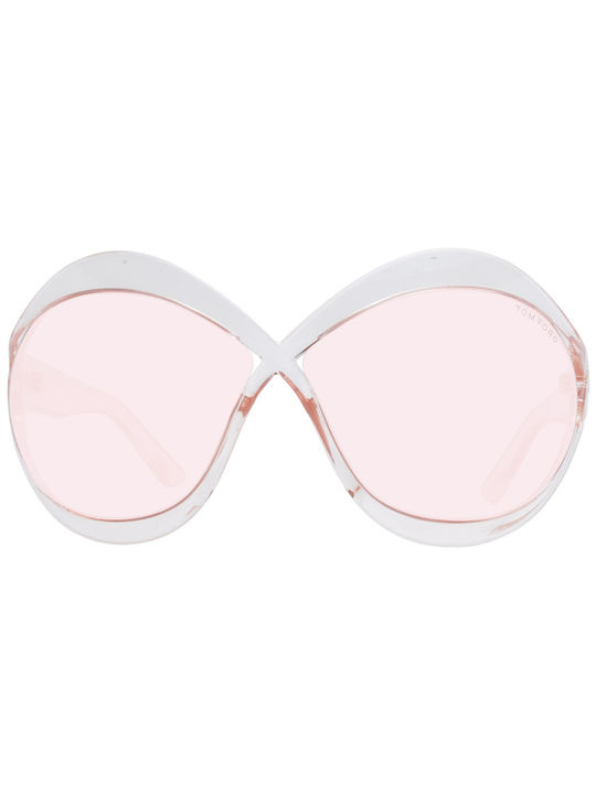 Tom Ford Σκελετό Women's Sunglasses with Pink Plastic Frame and Pink Lens FT0902 72Y