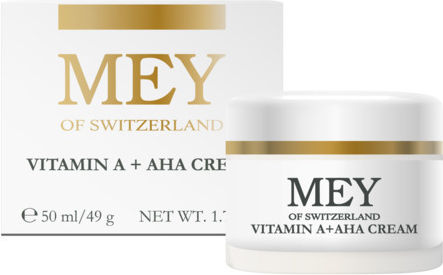 Mey Vitamin A + AHA 24ωρη Ενυδατική & Αντιγηραντική Κρέμα Προσώπου κατά των Ατελειών με Βιταμίνη C 50ml
