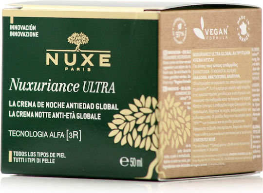 Nuxe Nuxuriance Ultra Κρέμα Προσώπου Νυκτός για Ενυδάτωση & Ανάπλαση με Ρετινόλη & Υαλουρονικό Οξύ 50ml