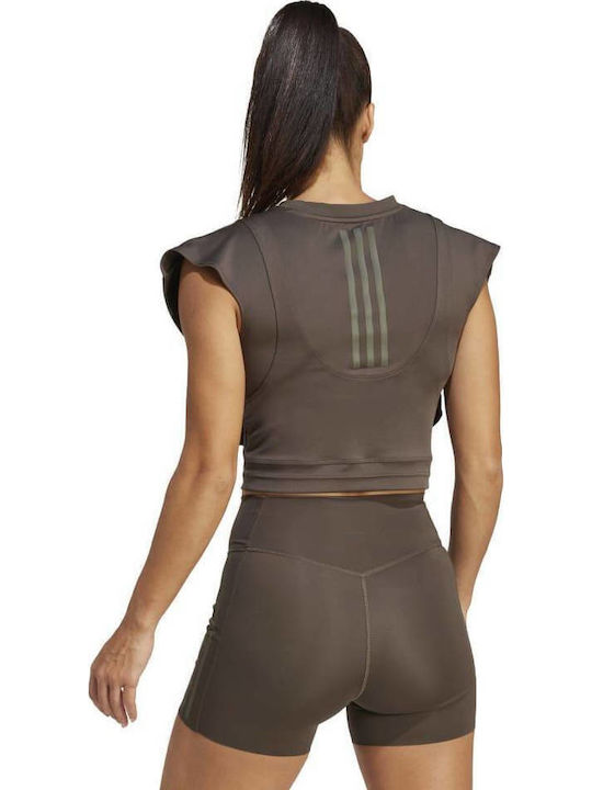 adidas Power Boxy Blouse Olive