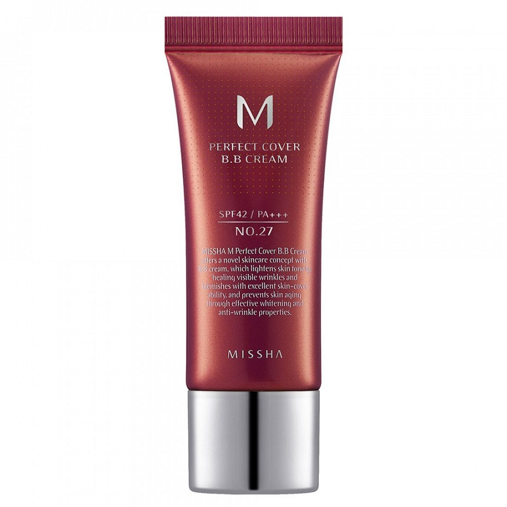 Missha M Perfect Cover BB PA+++ No. 27 Κρέμα Προσώπου Ημέρας με SPF42 για Ενυδάτωση, Ατέλειες & Λάμψη με Υαλουρονικό Οξύ & Κολλαγόνο 20ml