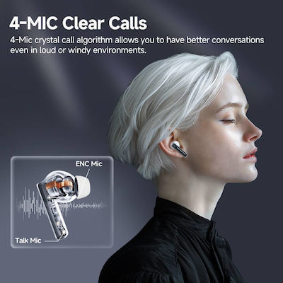 QCY MeloBuds Neo Bluetooth Handsfree Ακουστικά με Θήκη Φόρτισης Λευκά