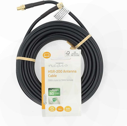 Nedis Καλώδιο SMA male - SMA female 10m CSGL02400BK100 1τμχ