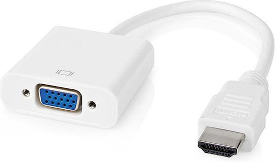 Nedis Converter HDMI male to 3.5mm / VGA female White 1pcs CCGB34900WT02